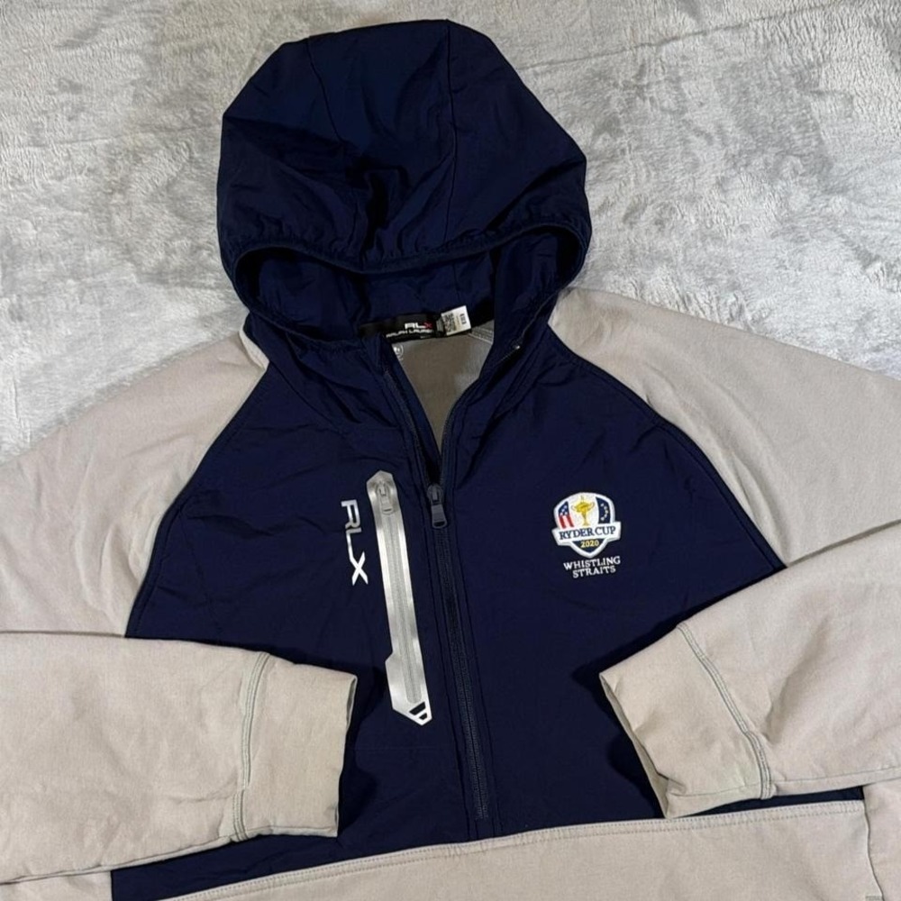 RLX‎ Ralph Lauren Ryder Cup Jacket | Navy Beige | Size XXL